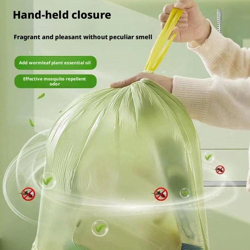 Small Trash Bags 4 Gallon, 100 Count Unscented Drawstring Garbage Bags, Leak-Proof Can Liners for Bathroom Bedroom Office Dorm, Mini Waste Bag for Small Trash Cans (green) - Image 4